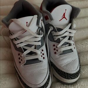 Air Jordan Kids White and Gray Sneakers